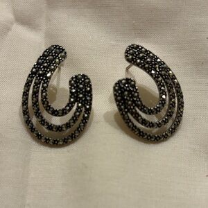 Marcasite and Sterling Silver Earrings